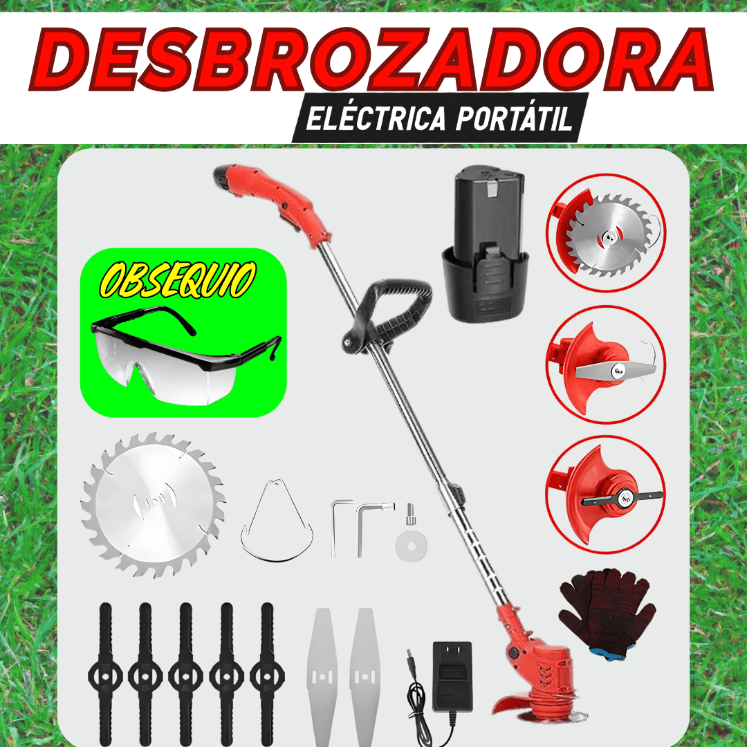 🌳 DESBROZADORA INALAMBRICA PORTÁTIL 12V 🌳
