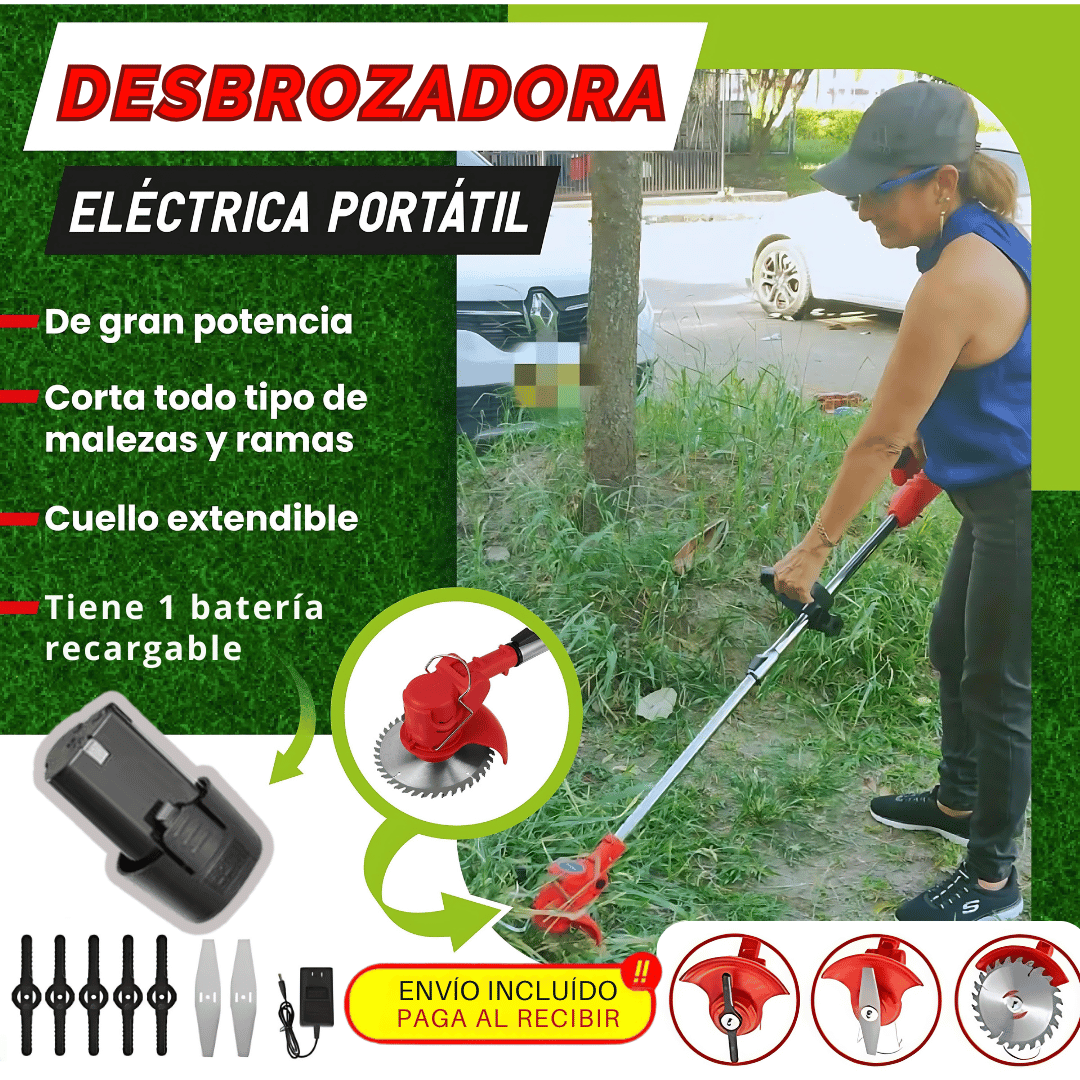 🌳 DESBROZADORA INALAMBRICA PORTÁTIL 12V 🌳