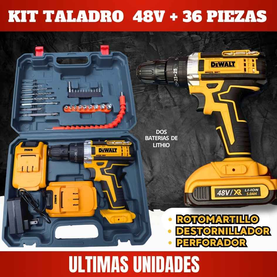 TALADRO CON ROTOMARTILLO 3/8 DEWALT PROFESIONAL + 2 BATERIAS
