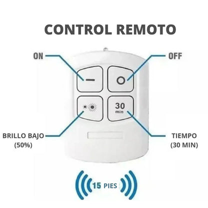 SET DE 3 LUCES LED CON CONTROL REMOTO